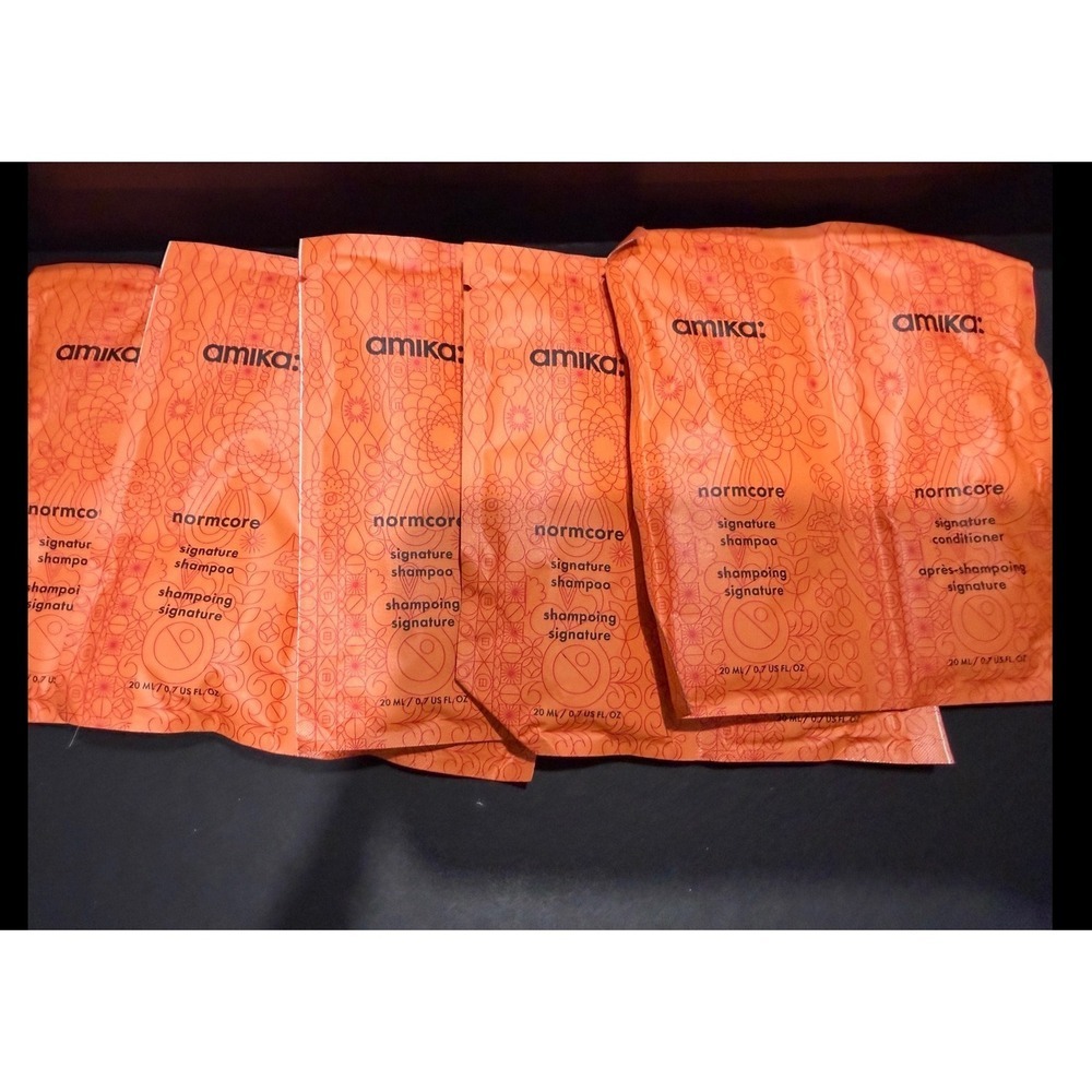 Amika Normcore Signature Shampoo and Conditioner 5 sets Travel Sample Packets